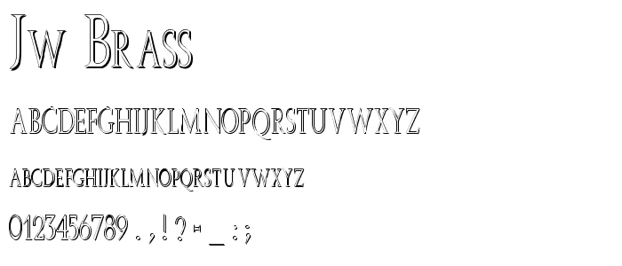JW Brass font
